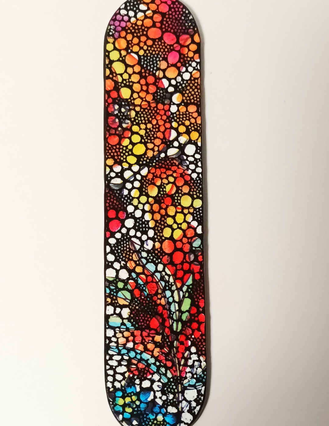 Marque-page fleuri noir et noir