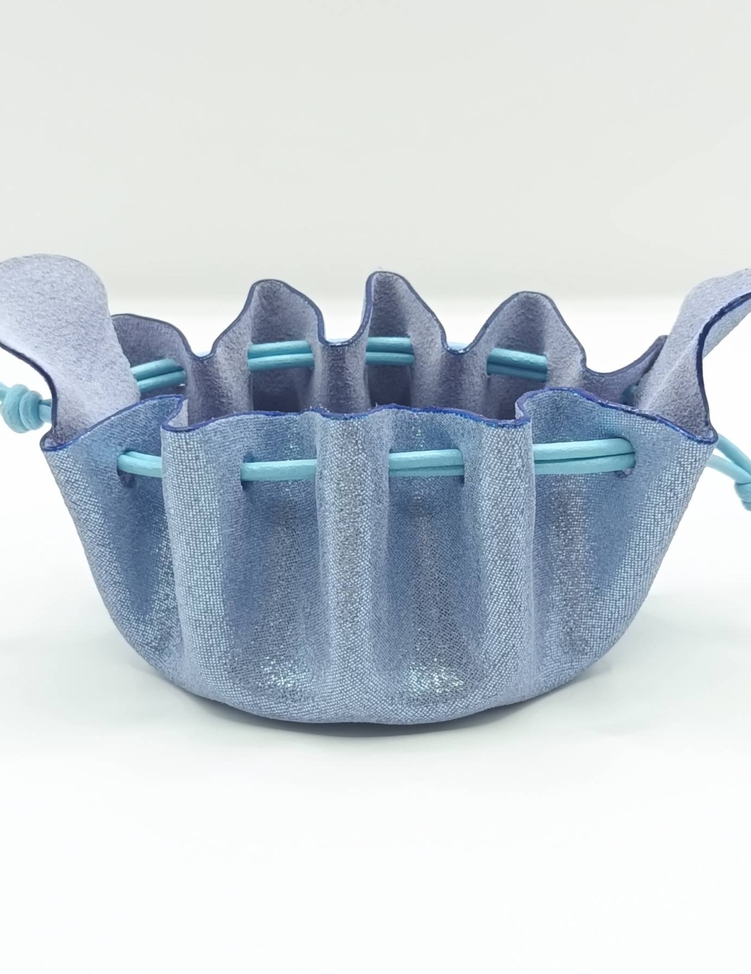 Petite bourse Bleu glacé Irisé