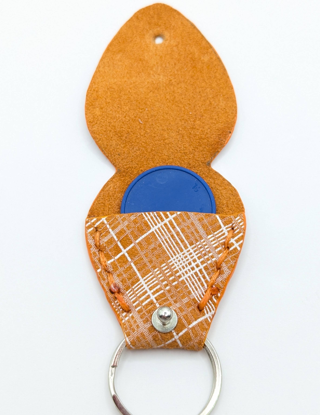 Étui à médiator Orange vichy