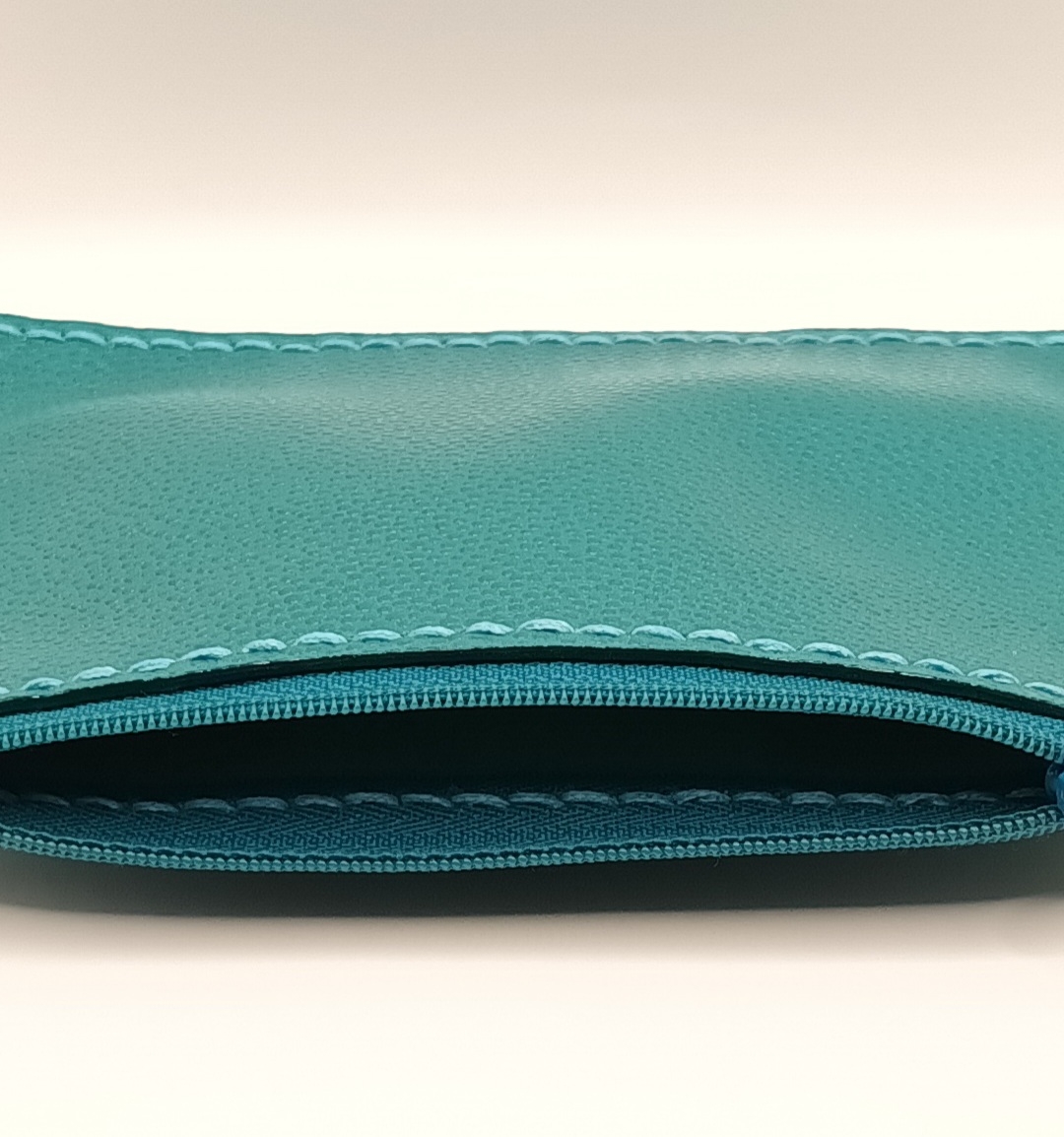 Porte-monnaie bleu canard et bleu