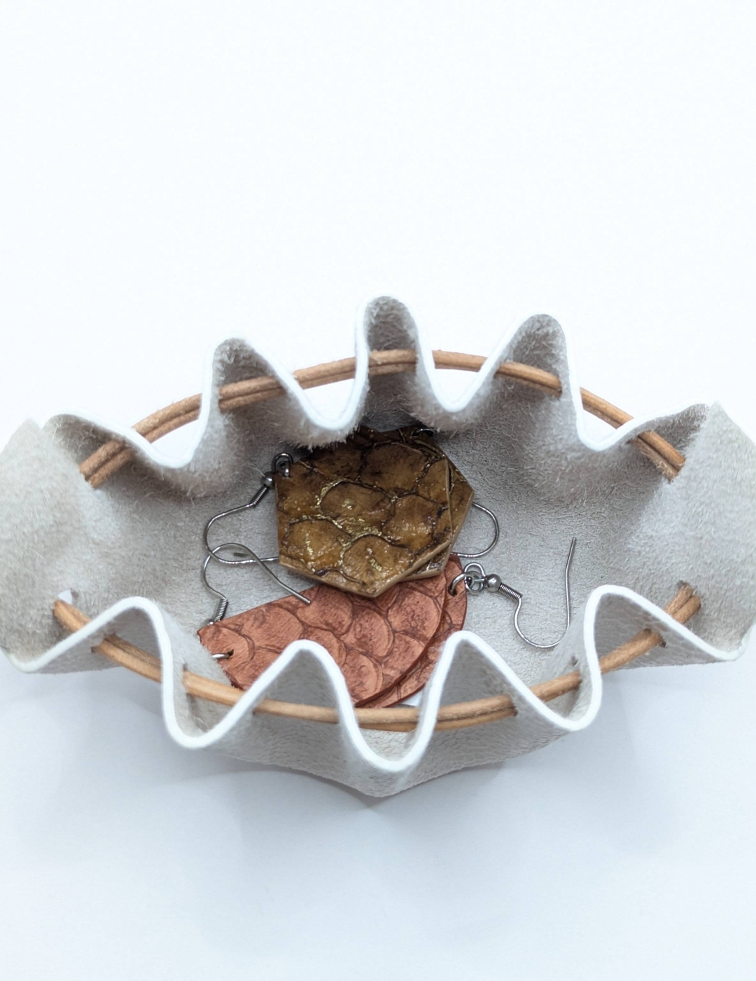 Petite bourse Beige clair Imitation galuchat