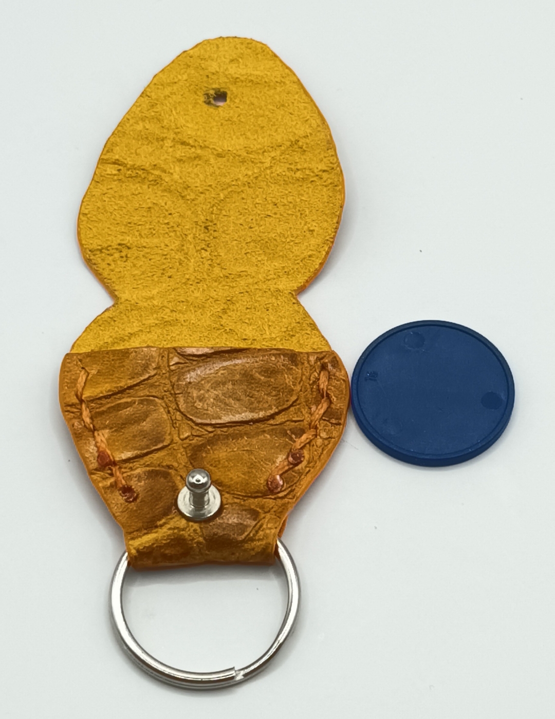 Étui à médiator Orange imitation crocodile