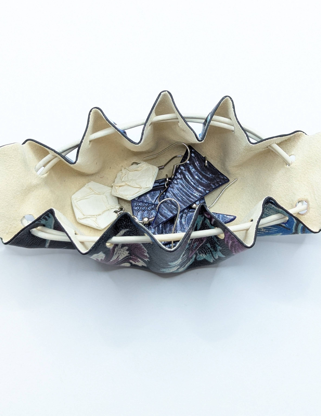 Petite bourse Noir A grosses fleurs