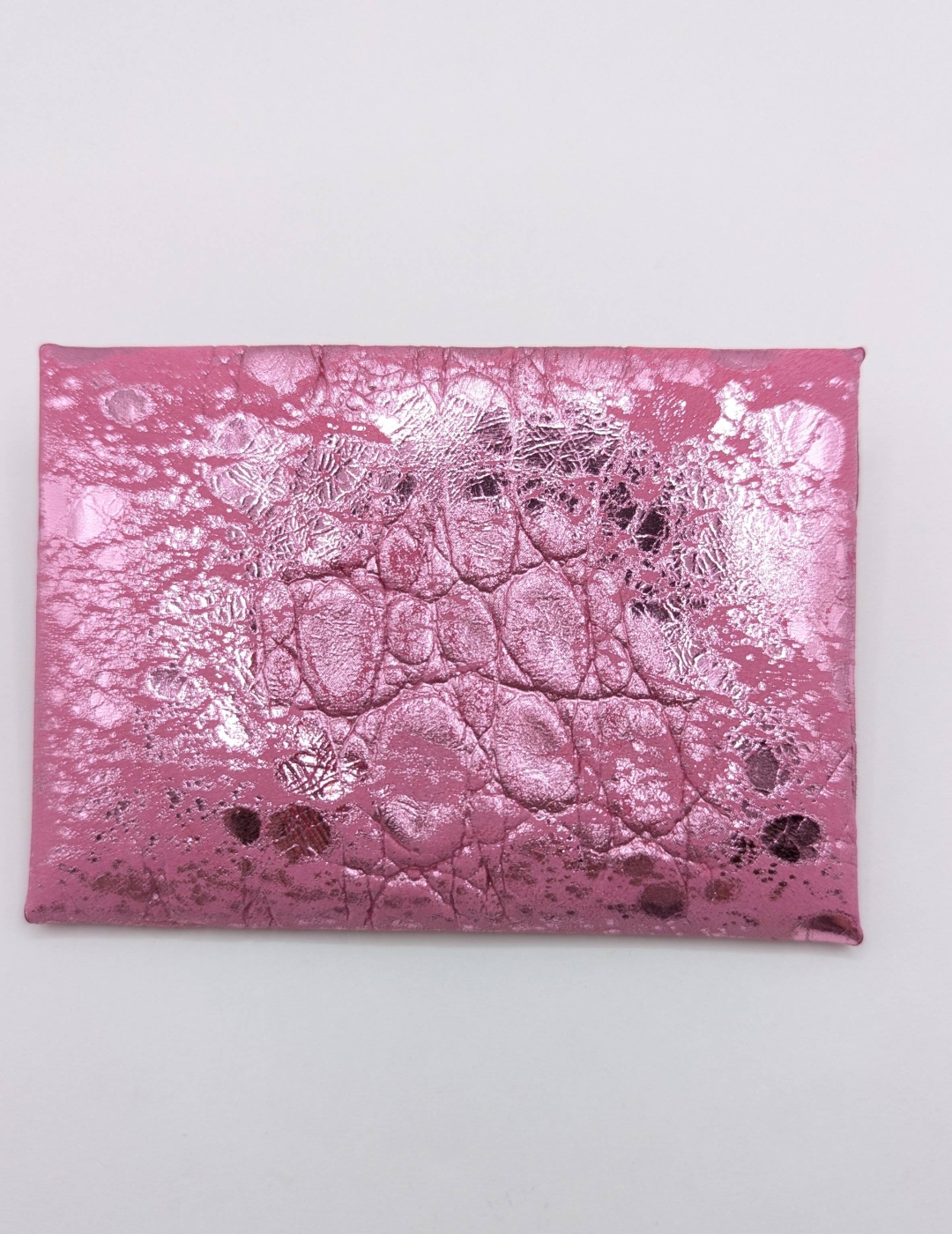 Porte-cartes Rose Barbie métallisé