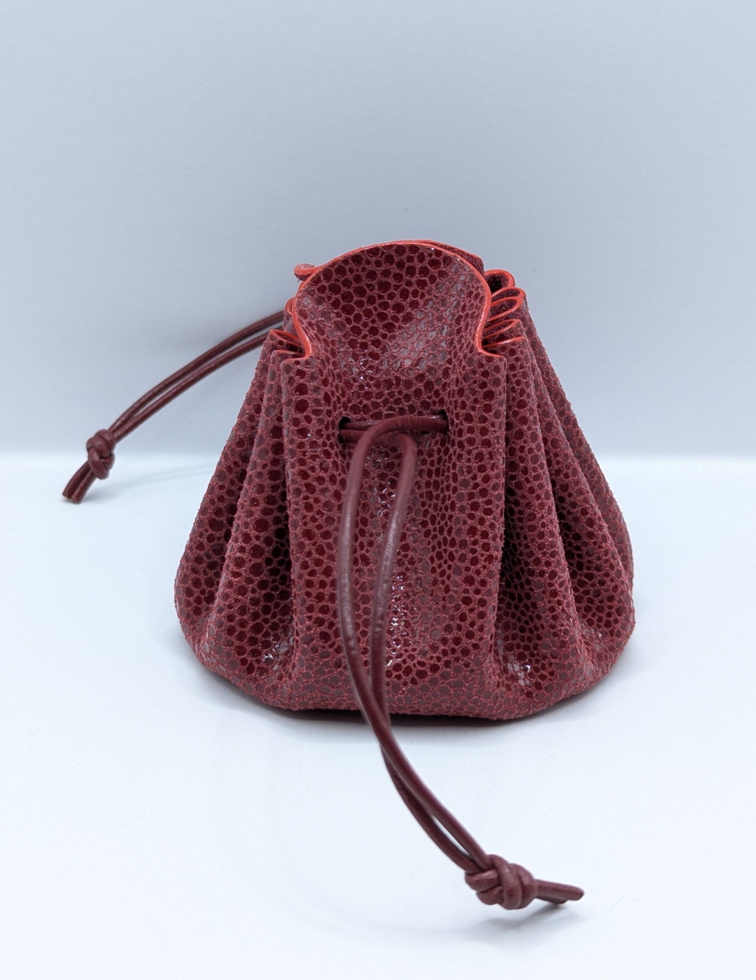 Grande bourse Rouge bordeaux Imitation galuchat