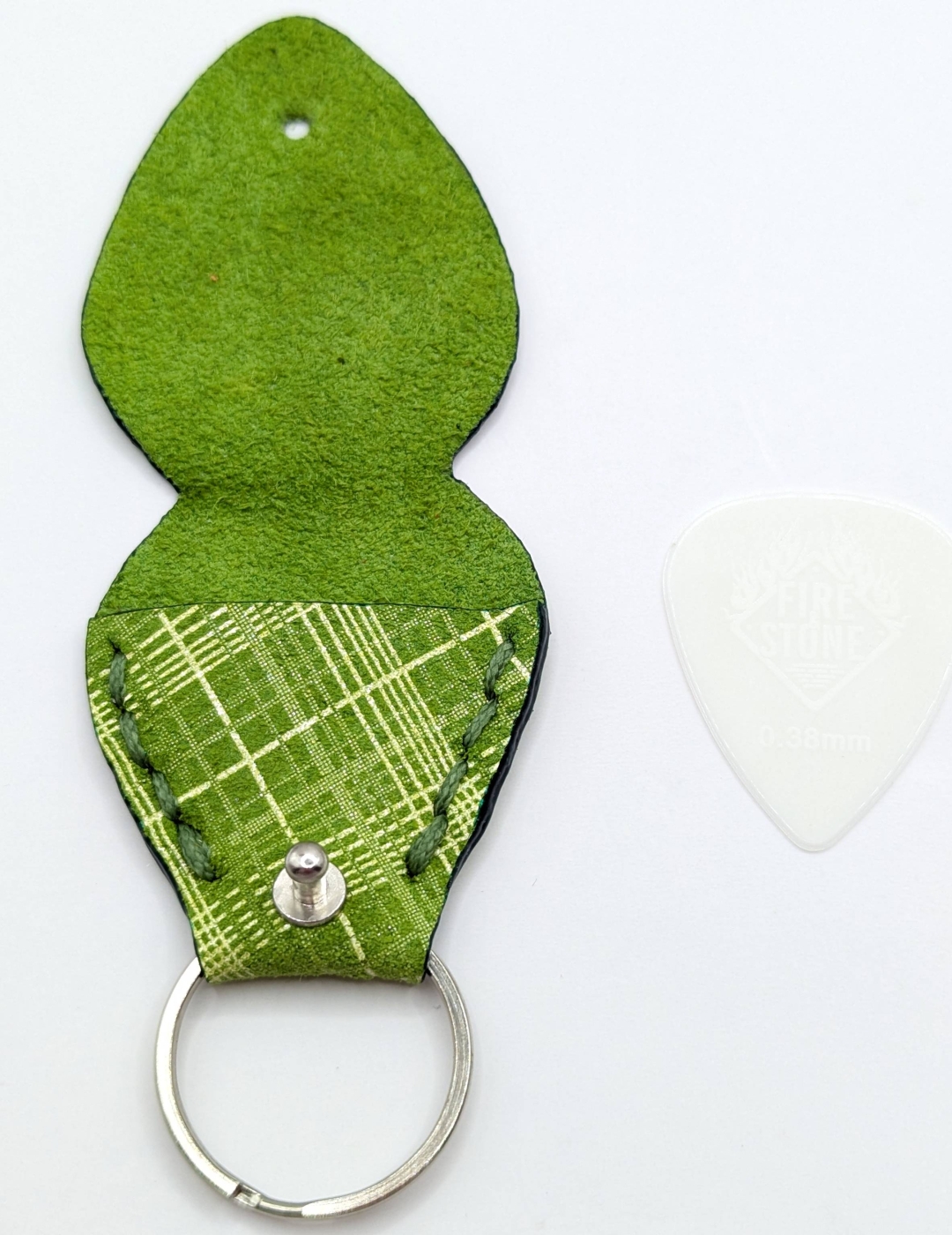 Étui à médiator Vert vichy