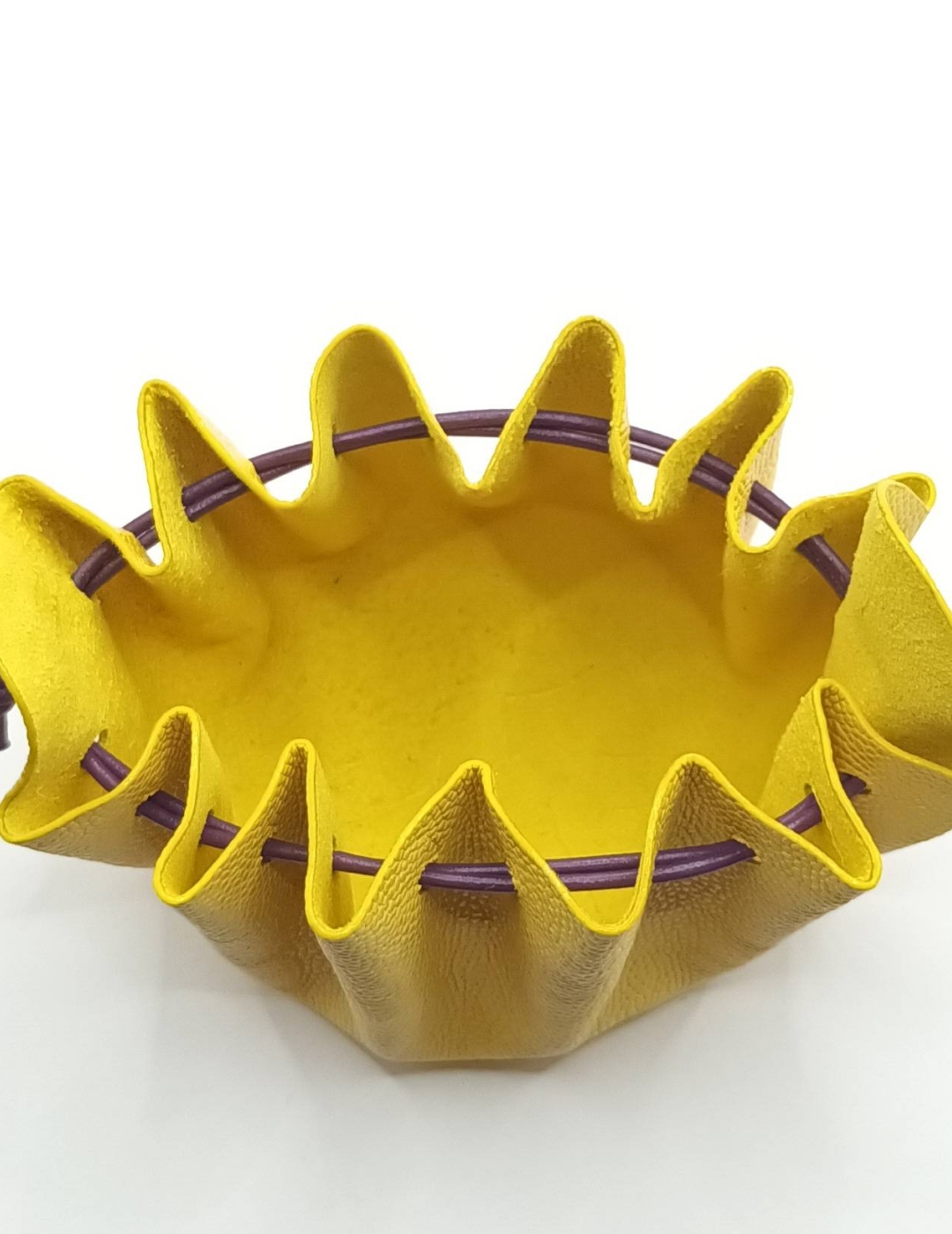 Grande bourse Jaune Grainé