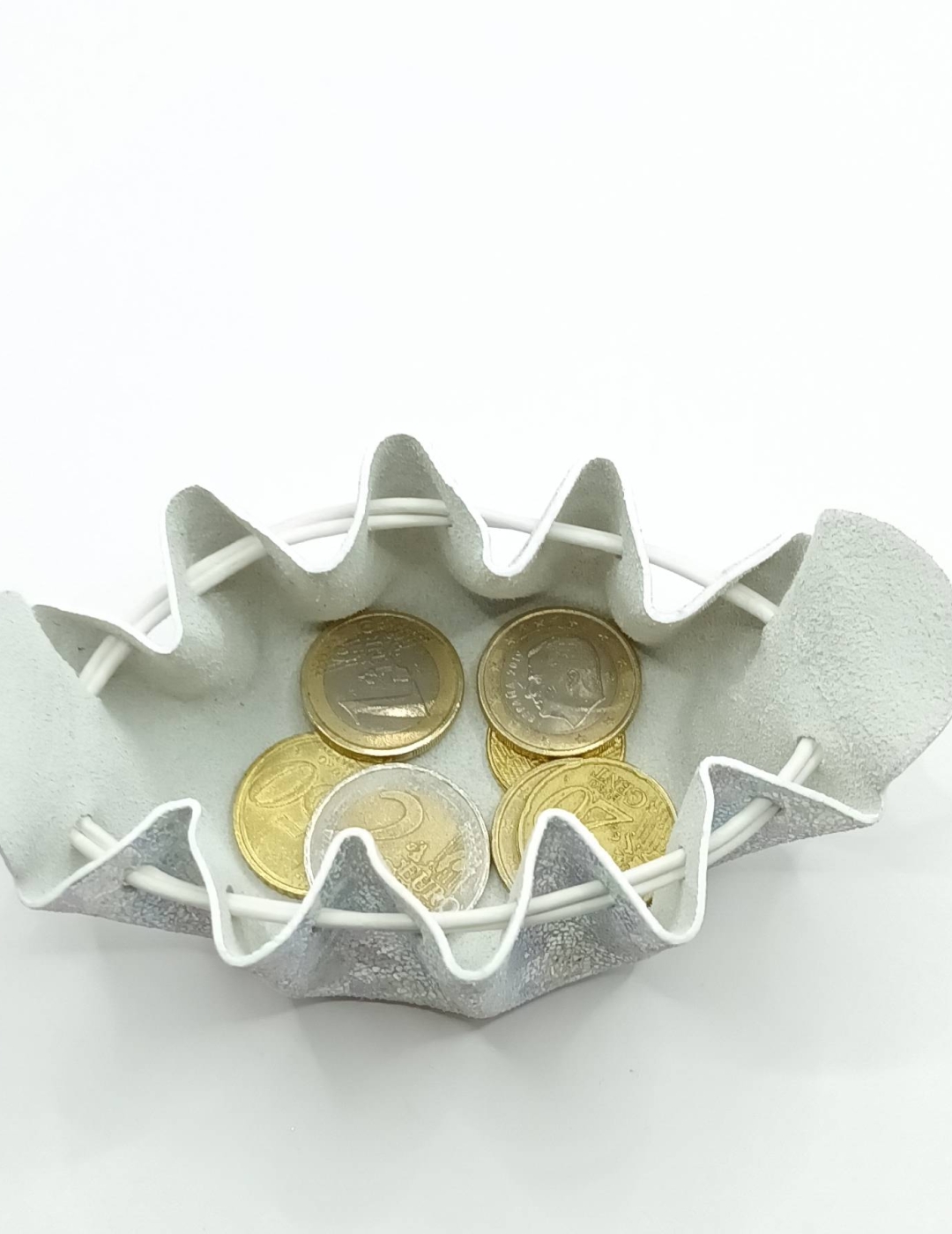 Petite bourse Blanc argenté Holographique