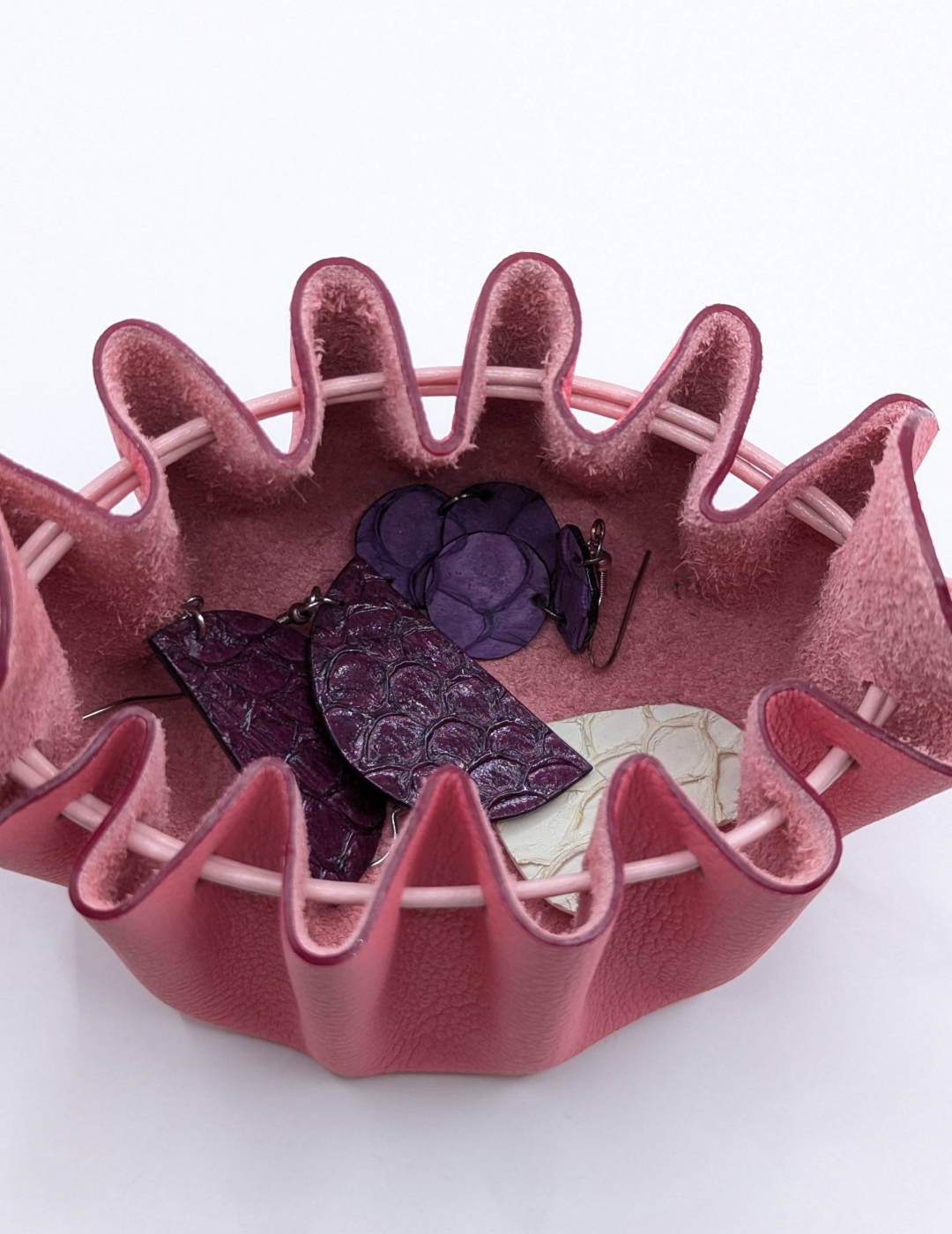 Grande bourse Rose bonbon Grainé