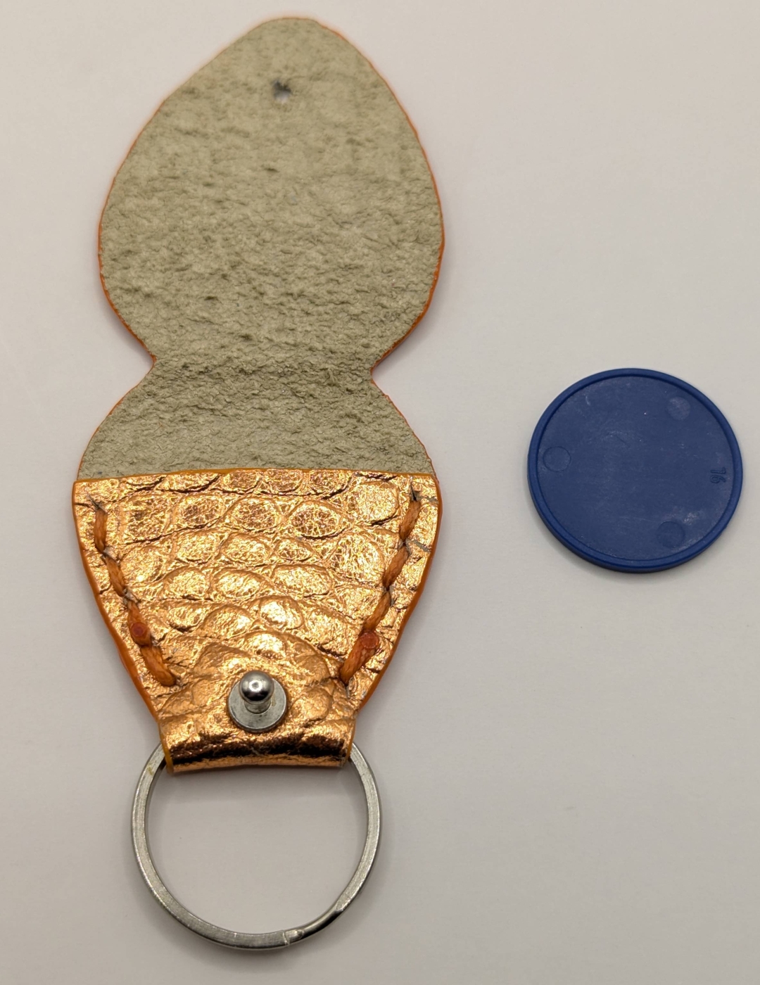 Étui à médiator Orange irisé imitation crocodile