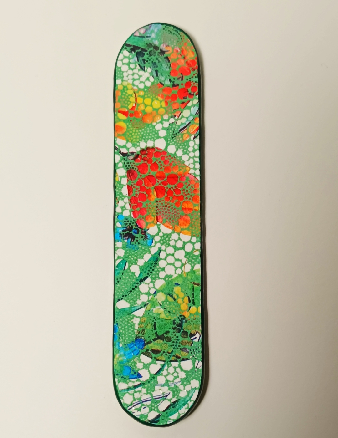 Marque-page fleuri vert et vert anis