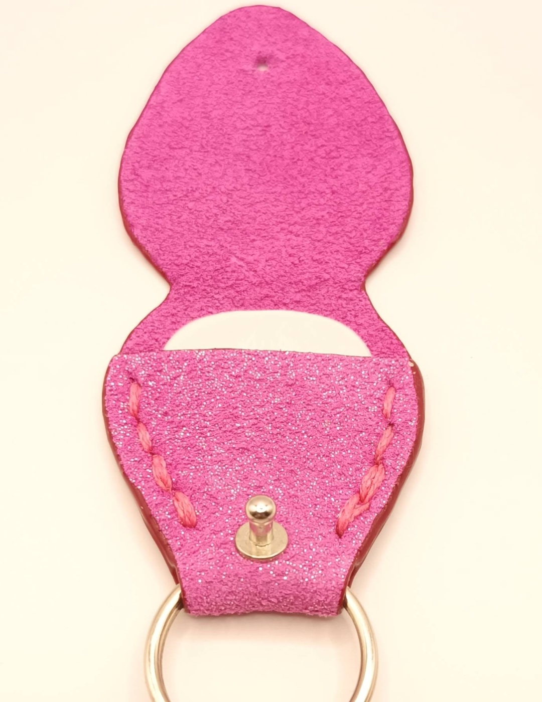 Étui à médiator Rose pailleté
