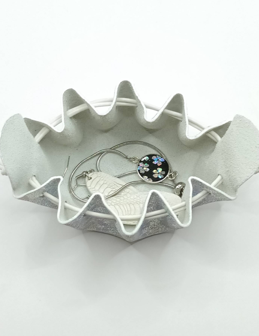 Petite bourse Blanc argenté Holographique