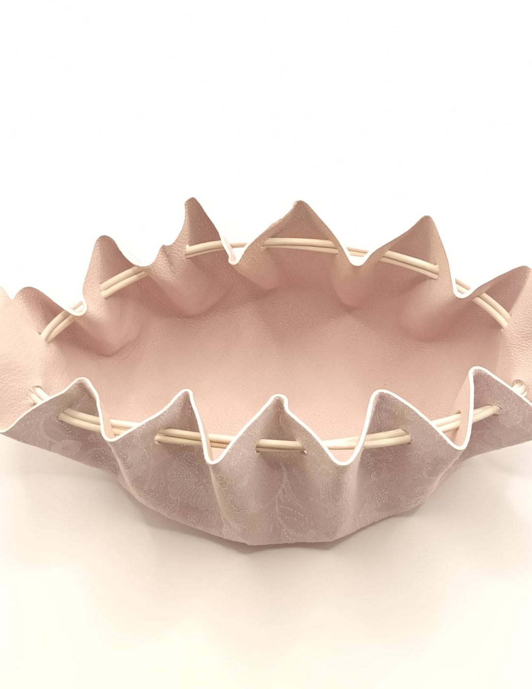 Grande bourse Rose clair Effet dentelle