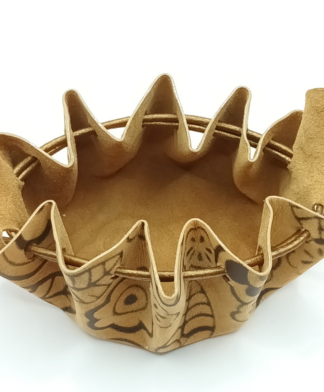 Petite bourse beige effet tatoué