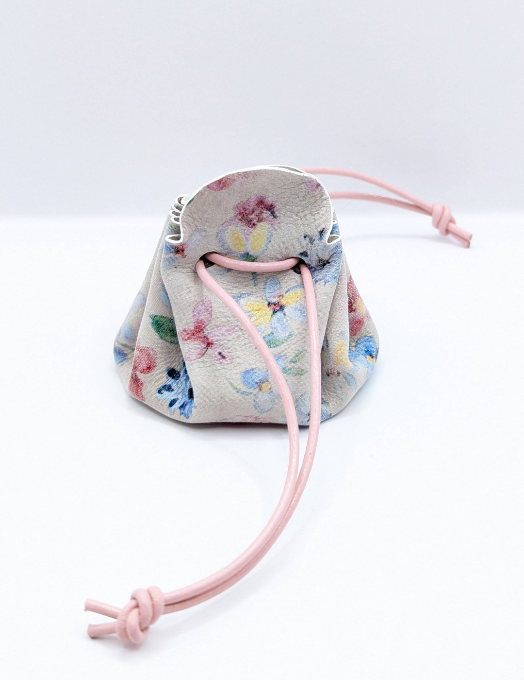 Petite bourse Beige rosé fleuri