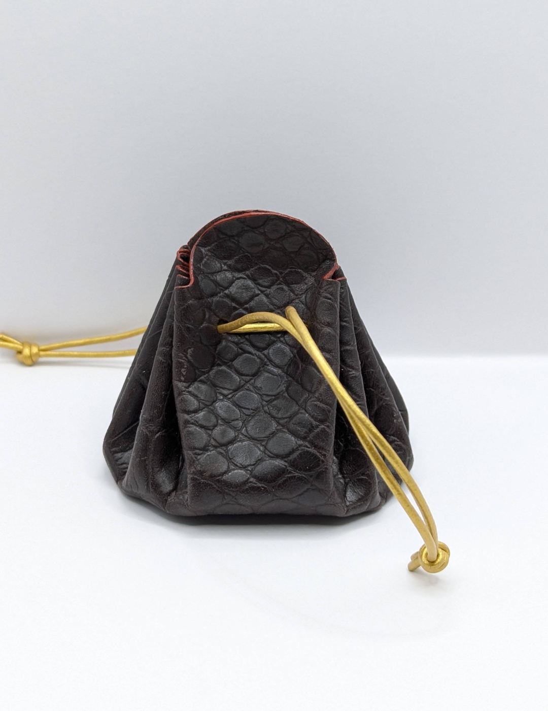 Grande bourse Marron foncé Imitation crocodile