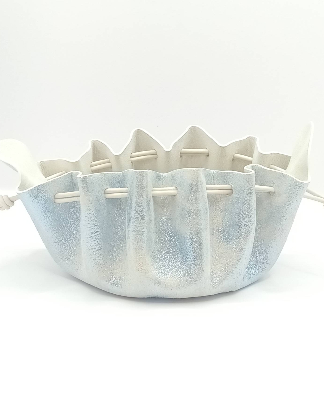 Grande bourse Bleuté argenté métallisé