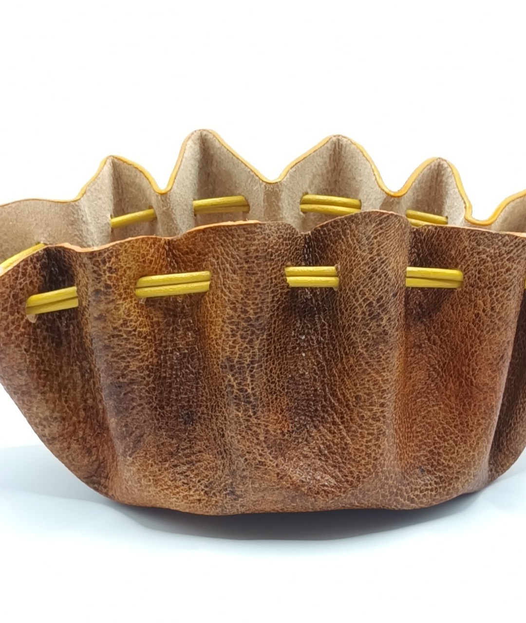 Grande bourse orange nuancé marron