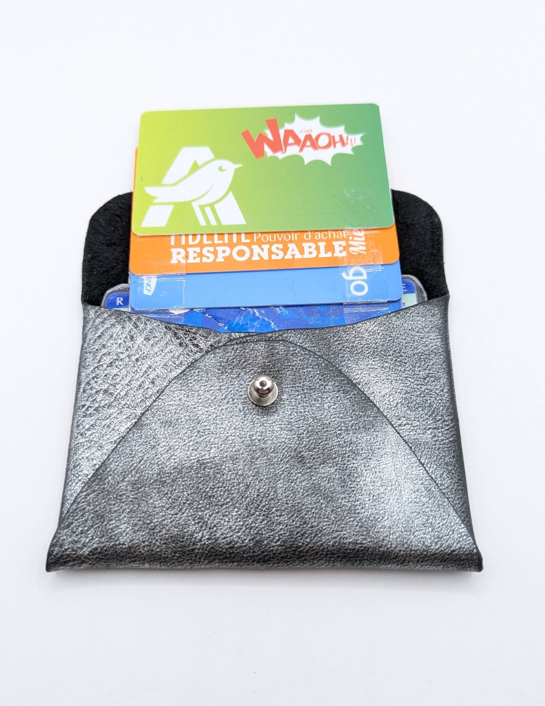 Porte-cartes Argenté foncé