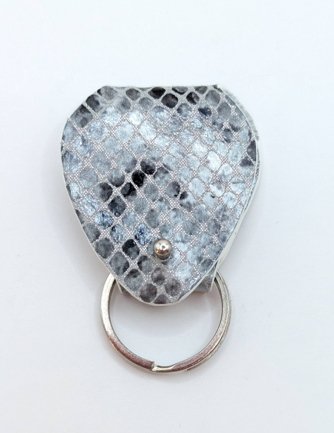 Étui à médiator Argent imitation serpent