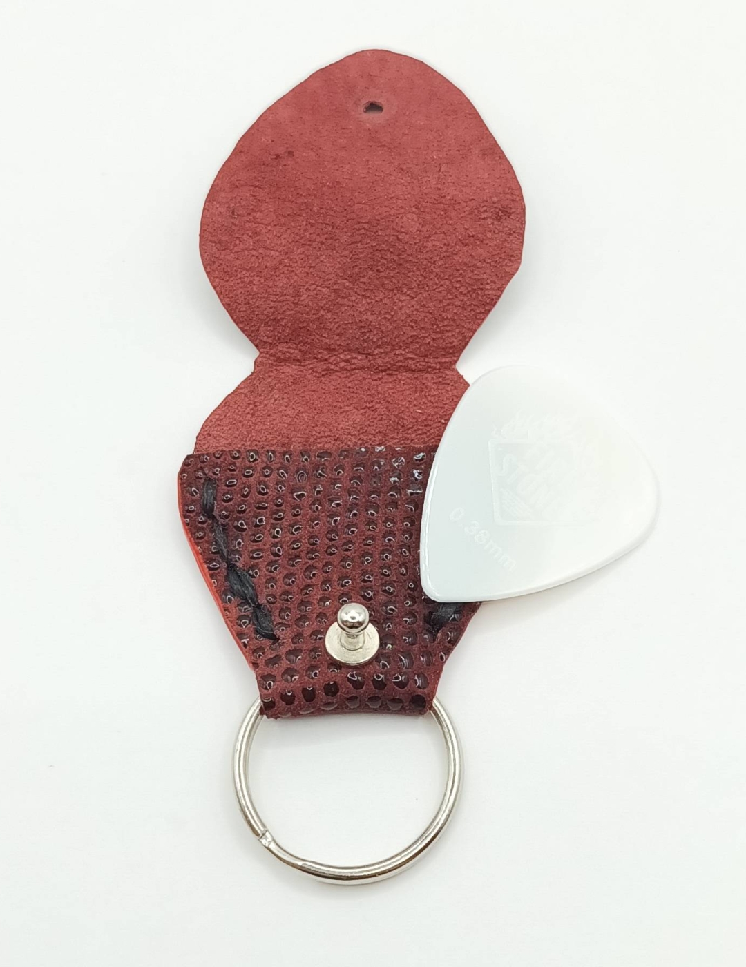 Étui à médiator Rouge foncé à points noir