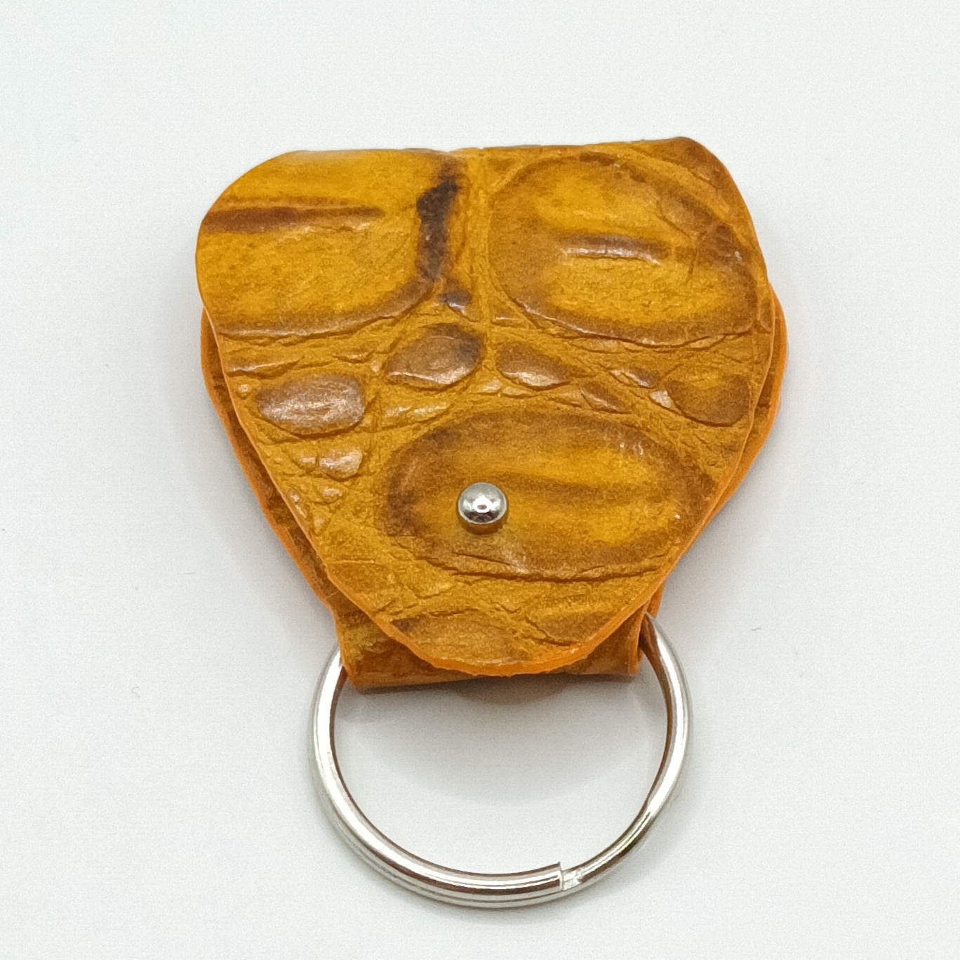 Étui à médiator Orange imitation crocodile