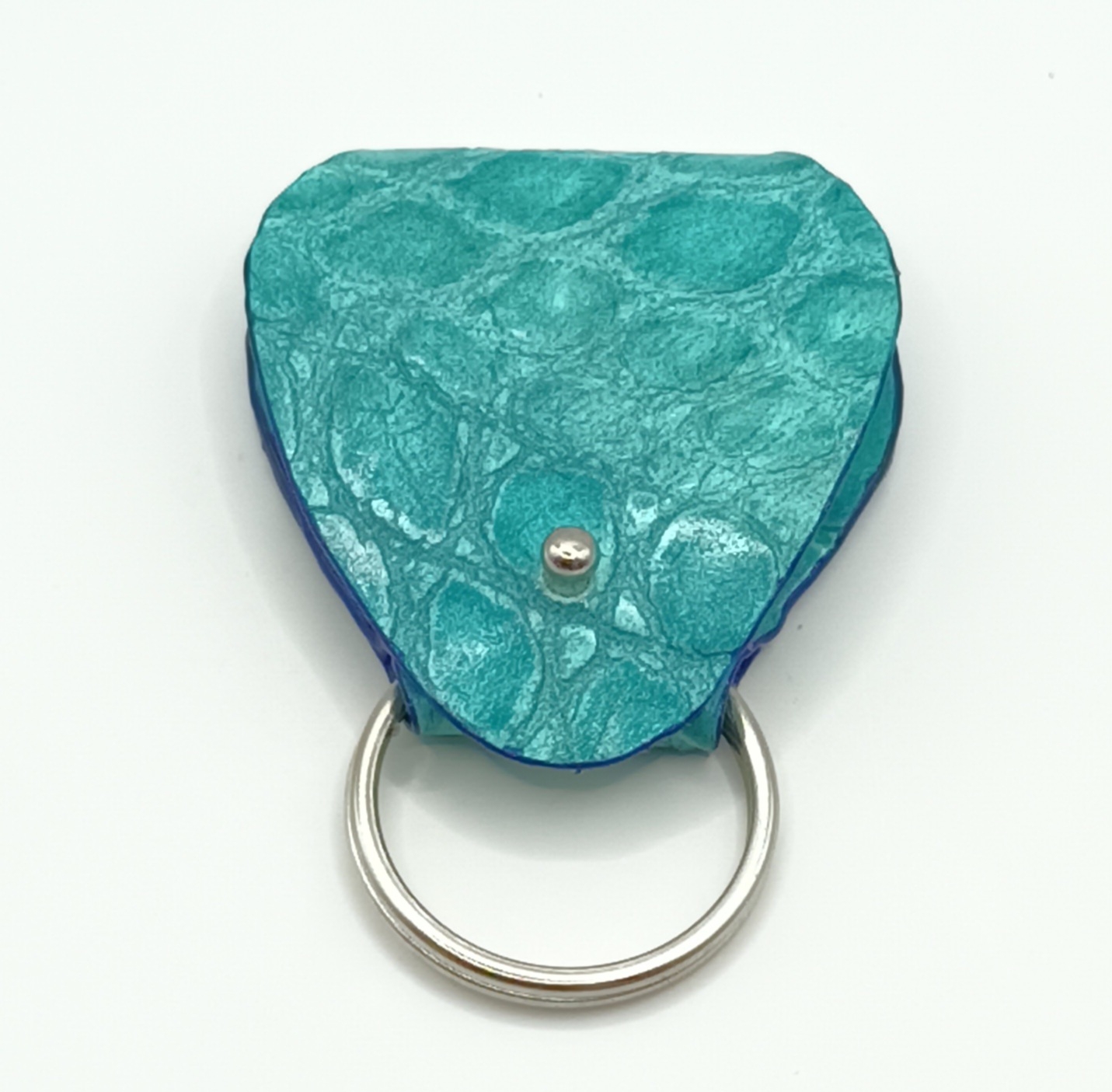 Étui à médiator Turquoise imitation crocodile