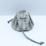 Grande bourse Gris clair Effet serpent