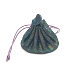 Grande bourse Violet et vert émeraude Métallisé