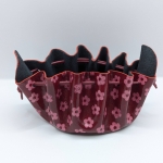 Grande bourse Rouge cerise Motif petites fleurs