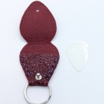 Étui à médiator Bordeaux imitation léopard