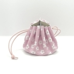 Grande bourse Rose pâle Motif petites fleurs