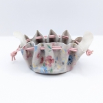 Petite bourse Beige rosé fleuri