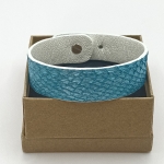 Bracelet turquoise et blanc en saumon