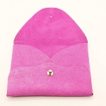 Porte-cartes Rose velours pailleté