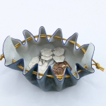 Grande bourse Bleu nuancé gris