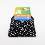 Porte-cartes Noir motif bulles blanches