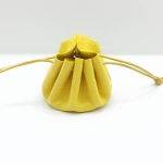 Petite bourse Jaune Grainé