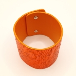 Bracelet Manchette orange pailletée et orange