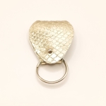 Étui à médiator Argenté doré imitation serpent