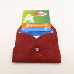 Porte-cartes Rouge velours effet nervuré