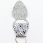 Étui à médiator Argent imitation serpent