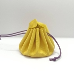 Grande bourse Jaune Grainé