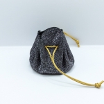 Grande bourse Noir Effet mosaïque