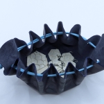 Grande bourse Bleu nuit Motif bulles