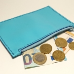 Porte-monnaie leu turquoise et bleu clair