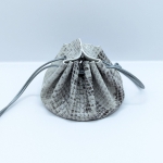 Grande bourse Gris clair Effet serpent