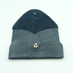 Porte-cartes Noir brut effet velours