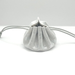 Petite bourse Blanc nuancé argent